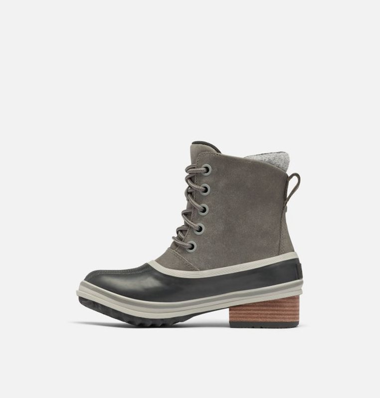 Sorel Dam Gummistövlar Grå/Svarta - Slimpack™ Iii Lace Duck Mid - WBE-087491